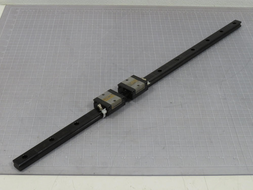 Lot of 2  Y6B1123  Slide Rail Bearings on 27 Inch Linear Rail For Sale