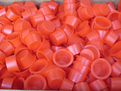 Lot of 2500  042D  Tapered Cap/Plug:LDPE Red For Sale