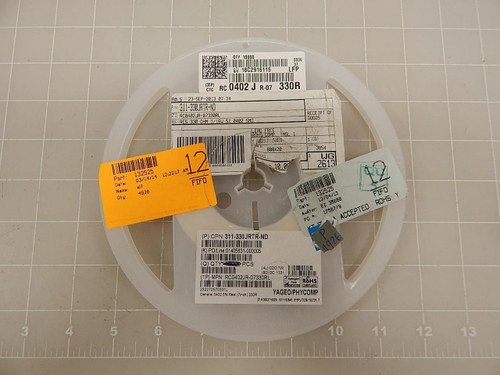 LOT OF 4926 YAGEO PHYCOMP 311-330JRTR-ND RC0402JR-07330RL RESISTORS T72503