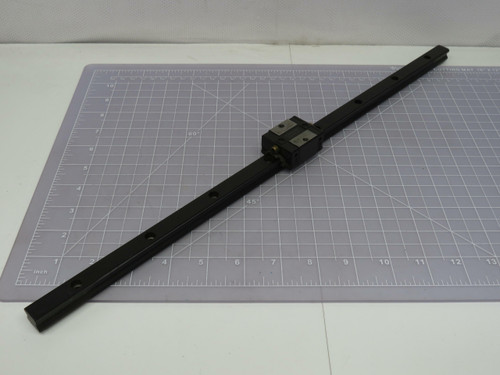 Hiwin EGH15SAC  EG15 Linear Bearing Block In a 19 In Linear Slide Rail For Sale