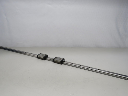 Lot of 2 NSK LH20  Linear Motion Bearings on 46 In Rail For Sale