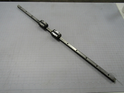 Lot of 2 THK SRI5W  Linear Slide Bearing Blocks on 28 In Rail  For Sale