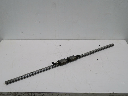Lot of 2 IKD LWES15  Linear Guideway Carriage Block In a 30 1/2 In Rail  For Sale