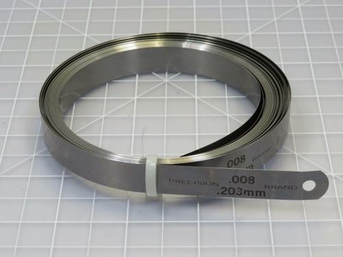 Precision .008 to .203 mm  Feeler Gage Stock Thickness .008 m Size 1/2 In X 25 In   For Sale