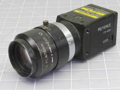 Keyence  CV-020  CCD Camera And Lend F1.4/16mm  For Sale