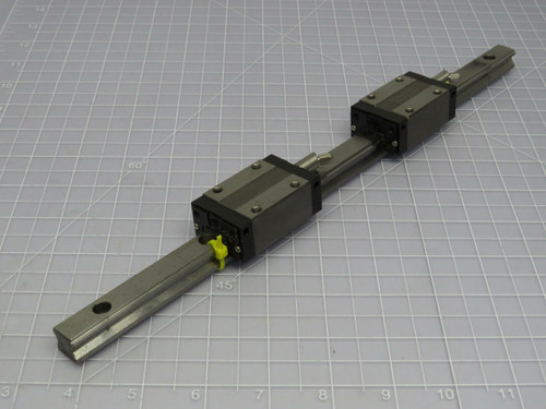 Lot of 2 TBI S15VN 130314-00046  Linear Bearing Blocks on 13 In Rail  For Sale