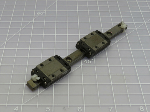 Lot of 2 THK SRS9M  Linear Bearing Blocks on a 6.6 In Rail  For Sale