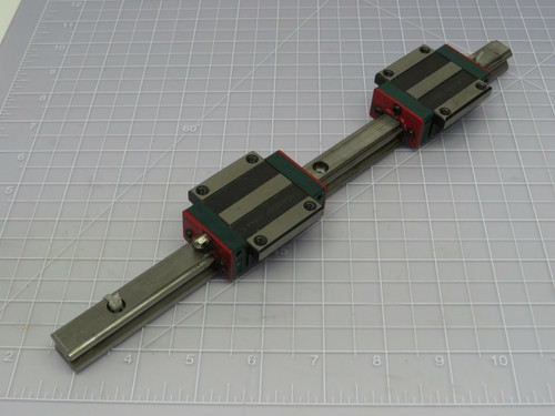 Lot of 2  HWG150CH 51844-5 Linear Bearing Block on a 12 In Rail  For Sale