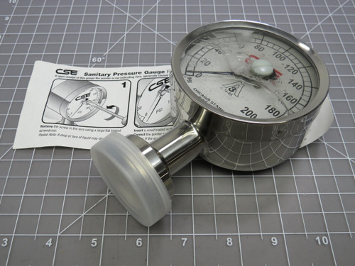 CSE 3S-F-15U-GF-BT-SS  Sani-Flow Pressure Gauge For Sale