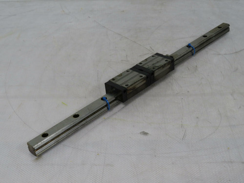 LOT OF 2 NSK LH20 LINEAR BEARING BLOCKS ON A 21 IN RAIL T188179
