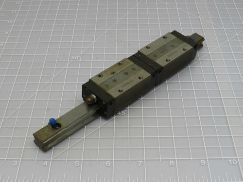 Lot of 2 THK SHS15  Linear Bearing Blocks on a 8.5 in Rail  For Sale