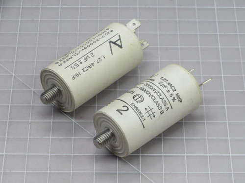 Lot of 2 Arcotronics  1.27.4AC2 MKP  Motor Run Capacitor  For Sale