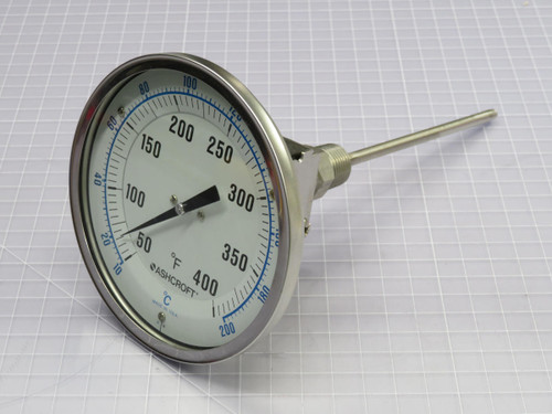 ASHCROFT 50-EI-60-E-060-50/400F&10/200C BI-METAL THERMOMETER T212621