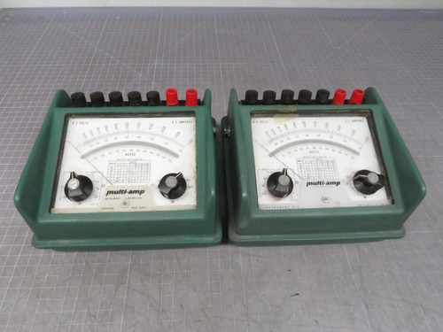Lot of 2 Multi-Amp Corporation    Analog AC Volt-Ammeter   For Sale