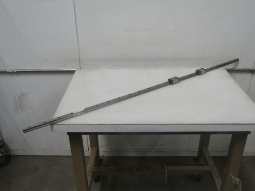 Lot of 2  R162211320 81708 Linear Bearing Blocks on a 54 In Rail  For Sale