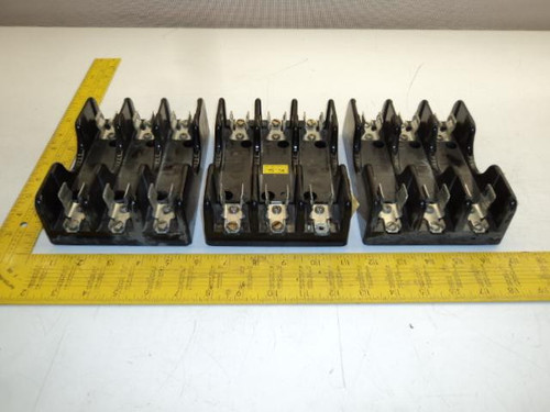 LOT OF 3 BUSS 1B0026 FUSE HOLDERS 3P 600V 30A T19660