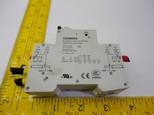 SIEMENS 5SY4106-7  CIRCUIT BREAKER SUPPLEMENTARY PROTECTOR 1 POLE 6 A 400 V DIN RAIL CURVE C