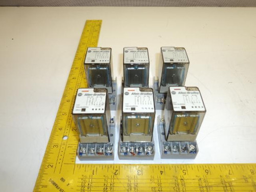 LOT OF 6 ALLEN-BRADLEY 700-HA32Z24 SER-D GENERAL PURPOSE TUBE BASE RELAYS 10 AMP 24V T18817