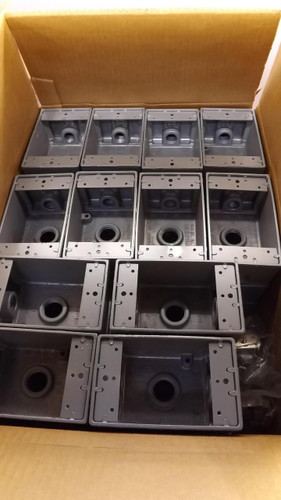LOT OF (60) RED DOT IH3-1-LM 1/2'' THREE HOLE OUTLET BOXES T22300