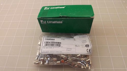 LOT OF 100 LITTEFUSE 0312001.H FUSES T24297