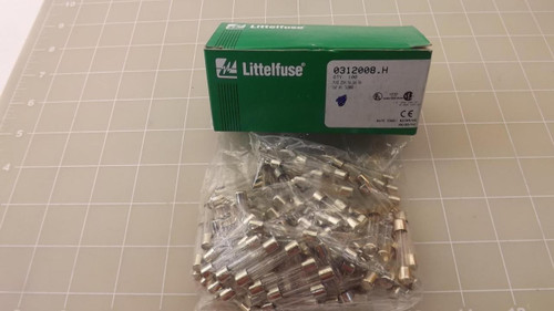 LOT OF 100 LITTEFUSE 0312008.H FUSES T24301