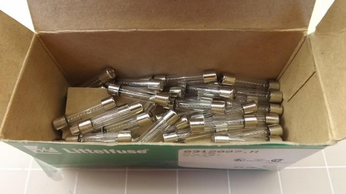 LOT OF 37 LITTLEFUSE 0312007.H FUSES T24360