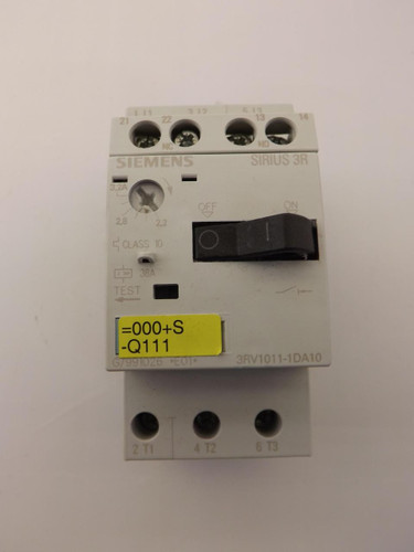SIEMENS 3RV1011-1DA10 MANUAL MOTOR STARTER T36617