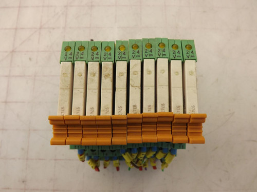 LOT OF 10 PHOENIX CONTACT PLC-BSC-24DC/21 TERMINAL BLOCK T33872
