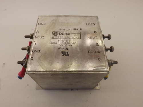 PULSE POTTER OPERATION 5003-4981 9135-0141 EMI FILTER T41741