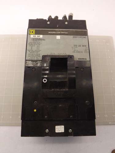 SQUARE D LHP36000M6451 CIRCUIT BREAKER MOLDED CASE SWITCH 400A 600V 3P HIGH INTER MCS