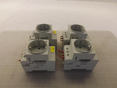 LOT OF 4 LUTZE PHOENIX CONTACT ST-3/S SD-D/SP/GY SOCKETS T47151