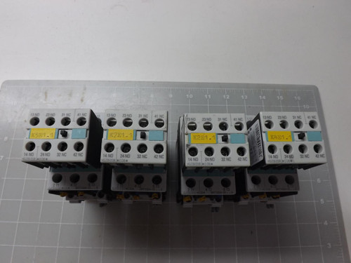 LOT OF 4 SIEMENS 3RH1921-1FA22 MOTOR CONTACT T50667