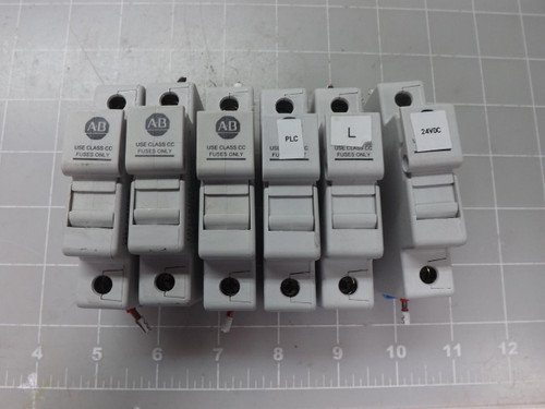 LOT OF 6 ALLEN-BRADLEY 1492-FB1C30 FUSE HOLDERS T49456