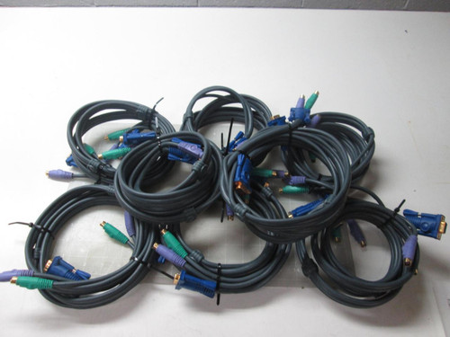 LOT OF 7 6 FT. VGA MOUSE KEYBOARD COMPUTER EXPAND CABLE T52892