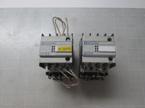 LOT OF 2 TELEMECANIQUE LC1 DFK11 CONTACTORS T53296