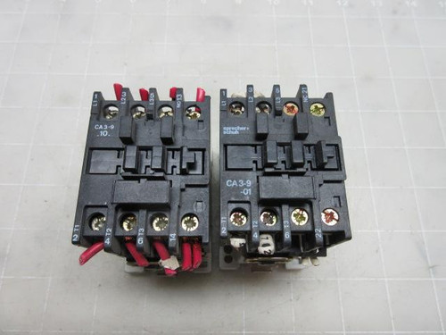 LOT OF 2 SPRECHER SCHUH CA3-9-01 CONTACTORS T54944