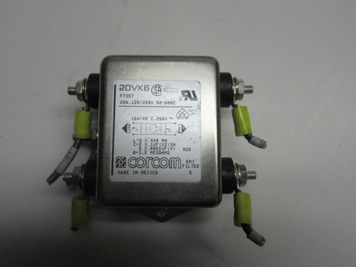 CORCOM 20VK6 EMI LINE FILTER T55402