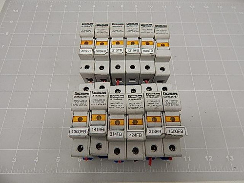 LOT OF 12 FERRAZ SHAWMUT USCC1I X213943 FUSE BLOCK HOLDER T58165