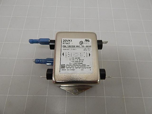 LOT OF 4 CORCOM 20VK1 F7147 EMI FILTERS T58491