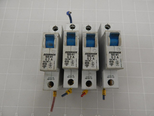 LOT OF 4 SCHRACK SD-91 G2A CIRCUIT BREAKERS T59460