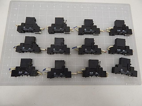 LOT OF 12 OMRON G3RZ-201SLN SOLID STATE RELAYS W/ BASE T58053