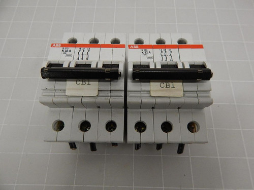 LOT OF 2 ABB S273 CIRCUIT BREAKER T60591