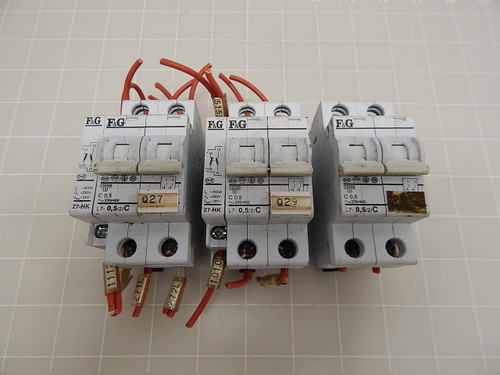 LOT OF 3 F&G L7-05/2/C CIRCUIT BREAKERS T62449