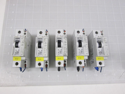 LOT OF 5 SIEMENS 5SX21-C6 CIRCUIT BREAKER T61333