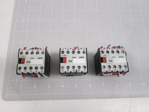LOT OF 3 AEG SH04 CONTACTOR T62125