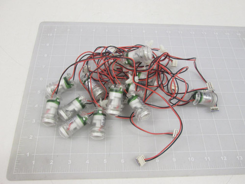 LOT OF 13 ARK-LES ITW 548 93 005 GL300300G 3.2VDC 350MA 1.12W LED LIGHTS