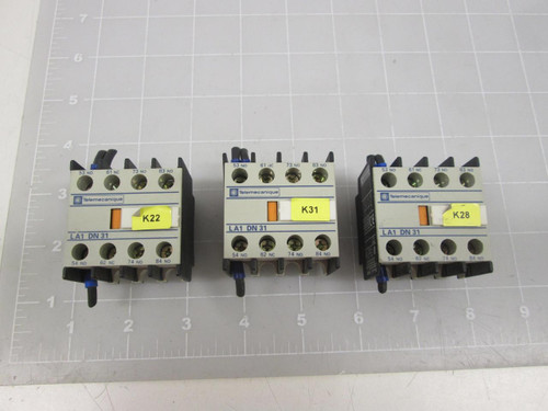LOT OF 3 TELEMECANIQUE LA1 DN31 CONTACTOR T64141