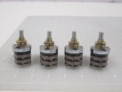 LOT OF 4 GRAYHILL 44UR45-02-1-08-N-F ROTARY SWITCHES T63266