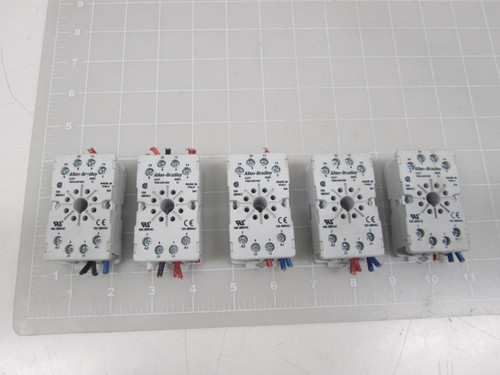 LOT OF 5 ALLEN BRADLEY 700-HN100 PIN RELAY SOCKET T63280
