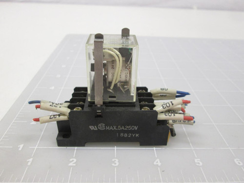 OMRON MY4N 24VDC POWER RELAY W/ RELAY BLOCK T67713